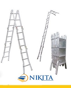  Thang nhôm gấp 6 khúc Nikita NIK36A 2m6